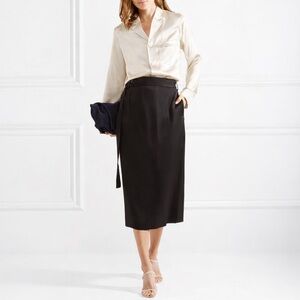 Joseph - Rupert Silk Satin Blouse - Cream